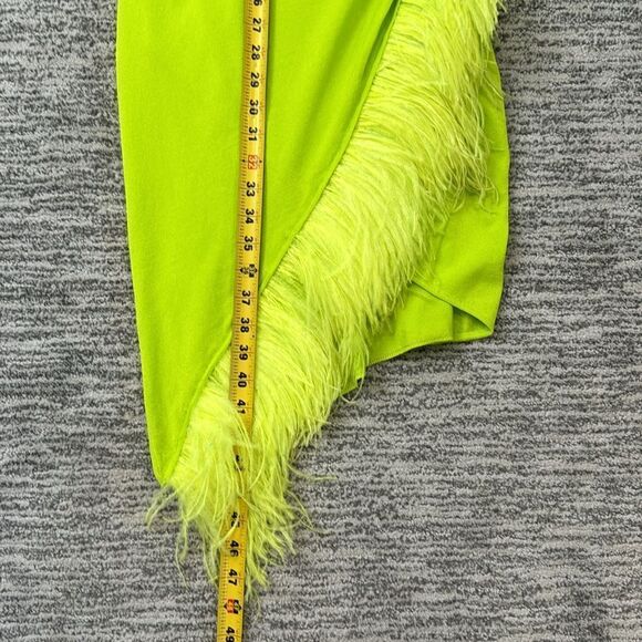 ANTONELLA RIZZA Eva Feather-Trim MIDI Dress Small - Picture 11 of 15